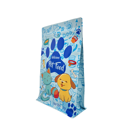 ซื้อ 1.0kg Custom Blue Matte Pet Dog Product ถุงบรรจุอาหาร ยืนขึ้น ด้านล่างเรียบ ถุงกัสเซ็ตด้านข้างที่มีซิปล็อค online manufacture