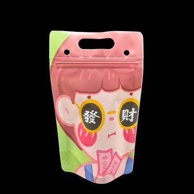 ซื้อ ข้างหนึ่งใส ยืนขึ้น ถุงดื่มด้วยซิปและหลุมแขวน หลุมสลามสําหรับผู้ใหญ่ เด็ก ถุงเครื่องดื่มน้ําแข็ง online manufacture