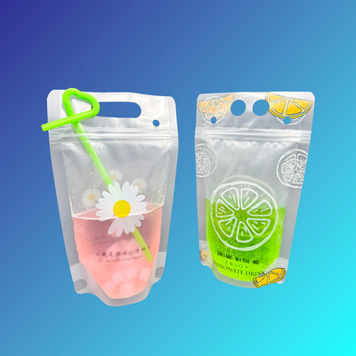 ซื้อ 500 มิลลิลิตร ของดีเดซี่ สีส้ม ดีไซน์ Frosted ใส ยืนขึ้น ถุงพลาสติกเครื่องดื่ม online manufacture