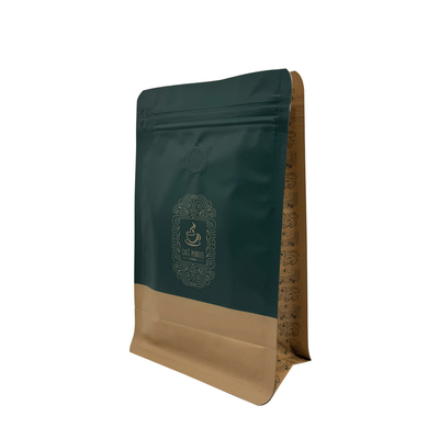 ซื้อ พิมพ์ตามสั่ง 250 กรัม AL โฟลยูเรนด์ แบน ด้านล่าง กาแฟ Bawith หน้าซิปและ 1 Way วาล์วสําหรับเมล็ดกาแฟ online manufacture