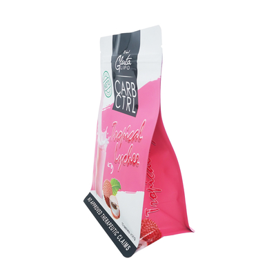 ซื้อ พิมพ์ UV พิมพ์เฉพาะ สีสว่างบางส่วน แมท แบน ด้านล่าง ด้านกระเป๋า Gusset กับซิปสําหรับบรรจุอาหารผง online manufacture