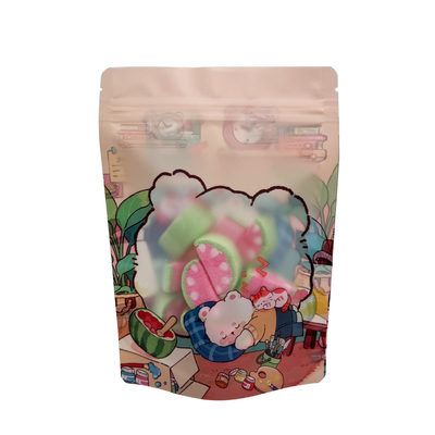 ซื้อ พลาสติกฟิล์มละเมิด ซิปเปอร์ท็อป พัสดุที่กําหนดเอง ถุงยืนพร้อมหน้าต่างแมท online manufacture
