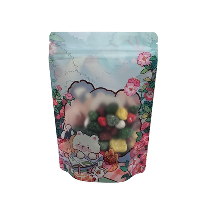 ซื้อ Matte OPP Stand Up Zipper Bags With Bear Head Shape Clear Window สําหรับการบรรจุอาหาร online manufacture