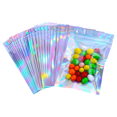 ซื้อ กระเป๋า Mylar Holographic ที่ปิดได้ด้วยความร้อน สามารถปิดใหม่ได้ ด้วย Ziplock ที่ปิดใหม่ได้ สําหรับบรรจุอาหาร online manufacture