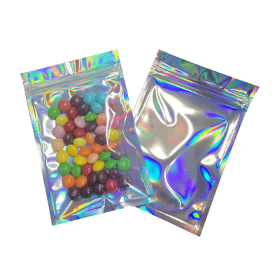 ซื้อ 6x9 นิ้ว กันกลิ่น ผนังแผ่นปิดใหม่ กระเป๋าซิป Mylar Holographic สําหรับพรรค ชื่นชอบอาหาร online manufacture