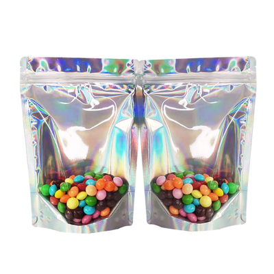 ซื้อ 5x7 นิ้ว ซิปล็อค ปิดความร้อน Holographic ปิดใหม่ ถุงยืนสําหรับพรรค การแพ็คเกจธุรกิจ การเก็บอาหาร online manufacture