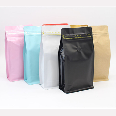 ซื้อ FDA อนุมัติถุงกาแฟพื้นเรียบด้วยวาล์ว ถุงกาแฟแบบกําหนดเองที่มีวาล์ว online manufacture