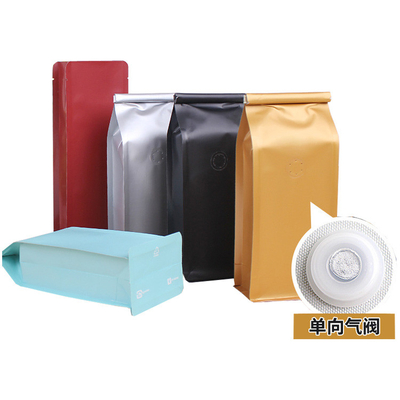 ซื้อ 1lb 2lb อลูมิเนียมฟอยล์สแควร์ ด้านล่าง ถุงถั่วกาแฟกับวาล์วกระดาษหมึก Tie online manufacture