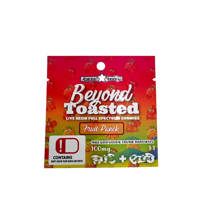 ด้านล่าง เปิดจุด สีสว่าง UV พิมพ์ฟอยล์เคลือบเรียบ 1 กรัม Custom Mylar With Hanging Hole For Weed Cookies ของหวาน
