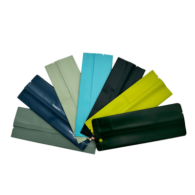 สีเขียว สภาพอากาศแน่น ความร้อน ปริมตราด้านข้าง กระเป๋า Gusset กับโอลูมิเนียมฟอยล์ Liner สําหรับการบรรจุอาหารใบชา