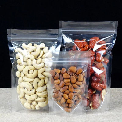 กระเป๋าสตางค์ยืนใสใส พร้อมซิปกระเป๋ากระเป๋าสตางค์ด้านล่างราบ